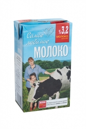 Молоко САМОЕ ЛЮБИМОЕ 3,2% 950гр/12 шт