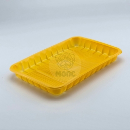 Лоток пластиковый одноразовый желтый 0,5кг для фасовки и заморозки 50/44/2200