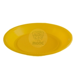 Тарелка десертная одноразовая пластиковая диаметр 200мм желтая 100/1800