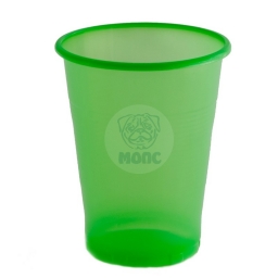 стаканчик одноразовый 200 мл пластиковый Эконом зеленый 100/42/4200