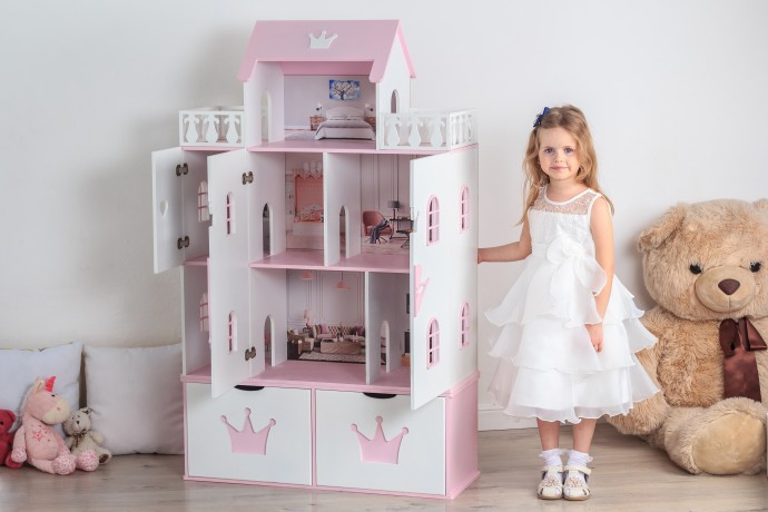 Кукольный домик "Балерина" (Бело-розовый)