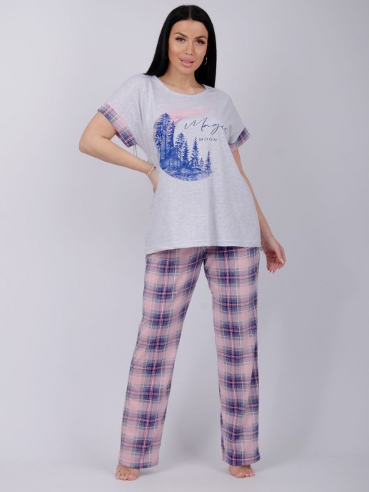 Пижама женская с брюками и футболкой Malina