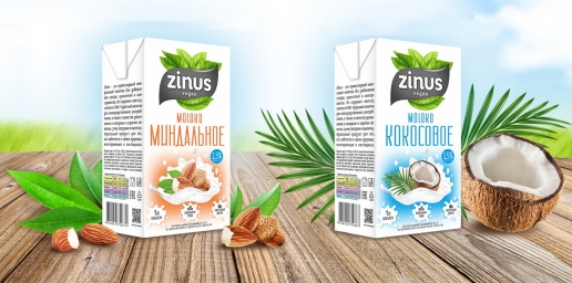 Молоко на растительной основе ZINUS 1л. в ассортименте