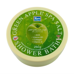 Спа-соль с зеленым яблоком, коллагеном, кислотами АНА,витаминами Е,В3. 250 гр. Green apple spa-salt.
