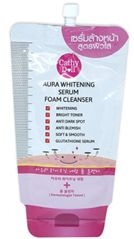 Отбеливающая пенка-сыворотка для умывания Aura Whitening Serum Foam Cleanser 6 ml Cathy Doll