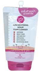 Отбеливающая пенка-сыворотка для умывания Aura Whitening Serum Foam Cleanser 12ml Cathy Doll