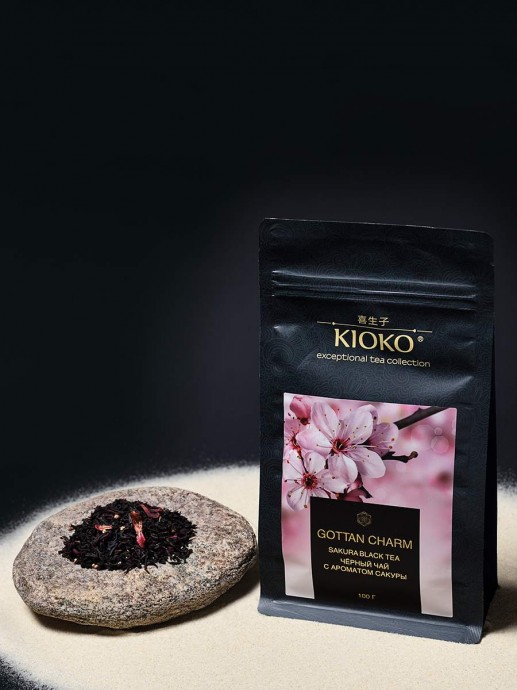 Чёрный чай с ароматом японской сакуры, 100 г.