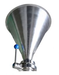 Воронка V=40л. DN 65 AISI304