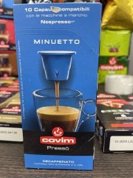 Кофе в капсулах COVIM NESPRESSO MINUETTO, 50% Арабика, 50% Робуста, упаковка 10 капсул