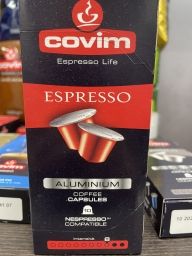 Кофе в капсулах COVIM NESPRESSO ALU ESPRESSO, 50% Арабика, 50% Робуста, упаковка 10 капсул - ALU ESP