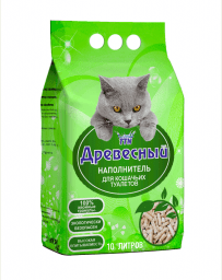 Наполнитель для кошачьего туалета Древесный 10л.